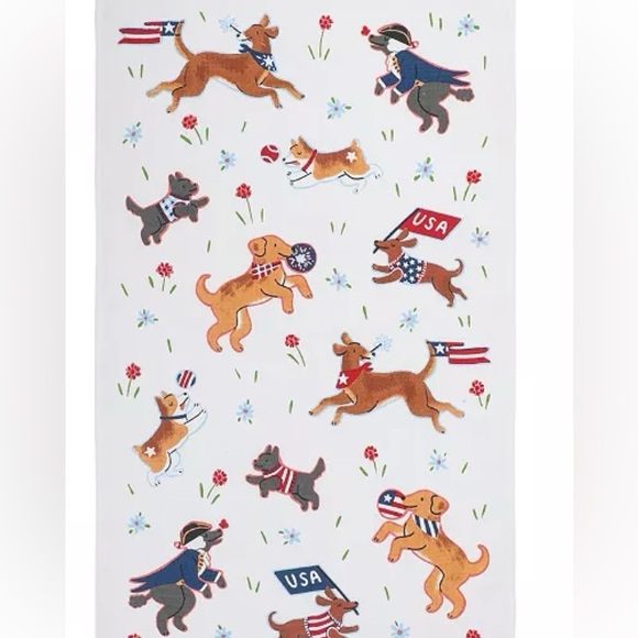 Set of 2 Freedom Fur All Puppy Dogs Celebrating America Kitchen Towels USA - Picture 3 of 6